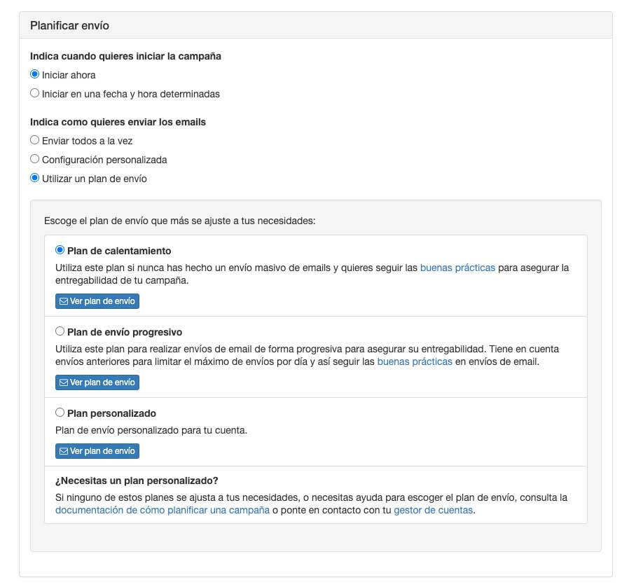 Planifica tus campañas de email marketing - Mensagia